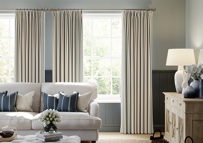 The British Stripe Co. Elizabeth, Polzeath No.1 - Made to Measure Curtains - Image 3